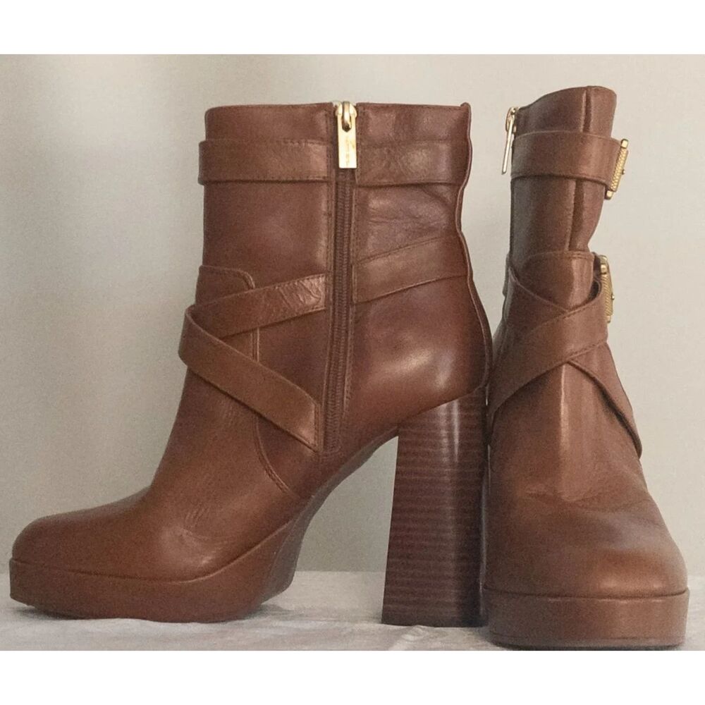 Vince Camuto Boots Leather Cognac brown Sz 9M / EU 40 - Picture 3 of 10